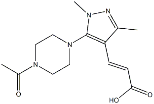 3-[5-(4-acetylpiperazin-1-yl)-1,3-dimethyl-1H-pyrazol-4-yl]prop-2-enoic acid