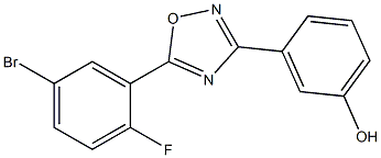 3-[5-(5-bromo-2-fluorophenyl)-1,2,4-oxadiazol-3-yl]phenol