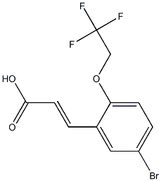 3-[5-bromo-2-(2,2,2-trifluoroethoxy)phenyl]prop-2-enoic acid Structure