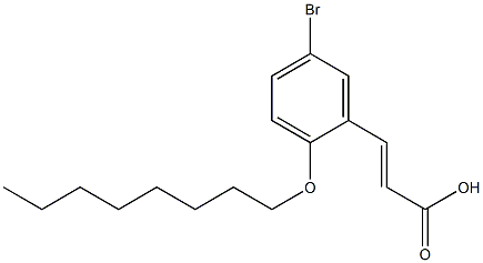 3-[5-bromo-2-(octyloxy)phenyl]prop-2-enoic acid Struktur