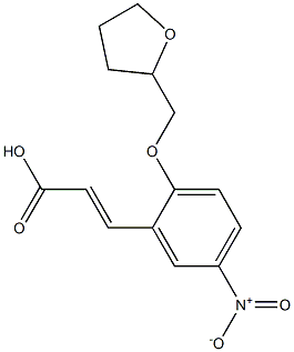 3-[5-nitro-2-(oxolan-2-ylmethoxy)phenyl]prop-2-enoic acid 结构式