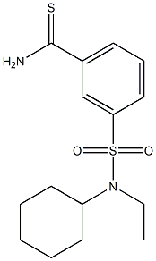 3-[cyclohexyl(ethyl)sulfamoyl]benzene-1-carbothioamide Structure