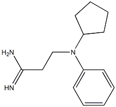 3-[cyclopentyl(phenyl)amino]propanimidamide Structure