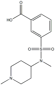 3-[methyl(1-methylpiperidin-4-yl)sulfamoyl]benzoic acid,,结构式
