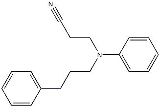 3-[phenyl(3-phenylpropyl)amino]propanenitrile Structure