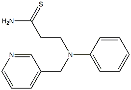 3-[phenyl(pyridin-3-ylmethyl)amino]propanethioamide Struktur