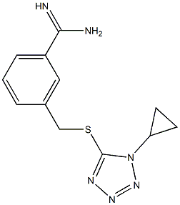 3-{[(1-cyclopropyl-1H-1,2,3,4-tetrazol-5-yl)sulfanyl]methyl}benzene-1-carboximidamide