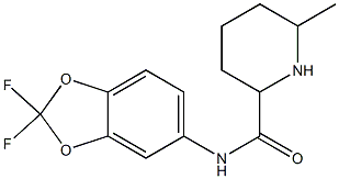 N-(2,2-difluoro-2H-1,3-benzodioxol-5-yl)-6-methylpiperidine-2-carboxamide Struktur