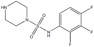 N-(2,3,4-trifluorophenyl)piperazine-1-sulfonamide 化学構造式