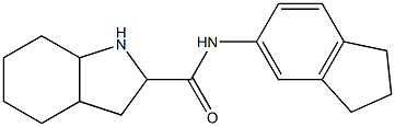 N-(2,3-dihydro-1H-inden-5-yl)-octahydro-1H-indole-2-carboxamide 结构式