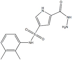 N-(2,3-dimethylphenyl)-5-(hydrazinocarbonyl)-1H-pyrrole-3-sulfonamide Struktur