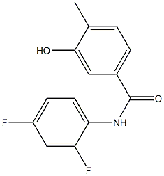 N-(2,4-difluorophenyl)-3-hydroxy-4-methylbenzamide 结构式