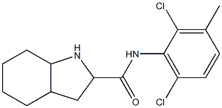 N-(2,6-dichloro-3-methylphenyl)-octahydro-1H-indole-2-carboxamide Struktur