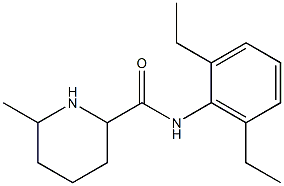 N-(2,6-diethylphenyl)-6-methylpiperidine-2-carboxamide Struktur