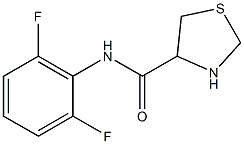 N-(2,6-difluorophenyl)-1,3-thiazolidine-4-carboxamide,,结构式