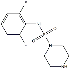 N-(2,6-difluorophenyl)piperazine-1-sulfonamide 结构式