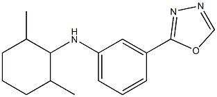 N-(2,6-dimethylcyclohexyl)-3-(1,3,4-oxadiazol-2-yl)aniline,,结构式