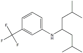 N-(2,6-dimethylheptan-4-yl)-3-(trifluoromethyl)aniline,,结构式