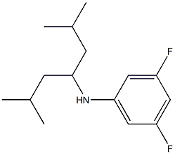 N-(2,6-dimethylheptan-4-yl)-3,5-difluoroaniline,,结构式