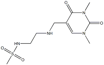 N-(2-{[(1,3-dimethyl-2,4-dioxo-1,2,3,4-tetrahydropyrimidin-5-yl)methyl]amino}ethyl)methanesulfonamide Struktur