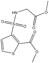 2-甲氧羰基噻吩-3-磺酰胺基乙酸甲酯,,结构式
