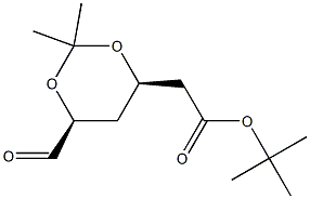 (4R-CIS)-6-羟甲基-2,2-二甲基-1,3-二氧六环-4-乙酸叔丁酯,,结构式