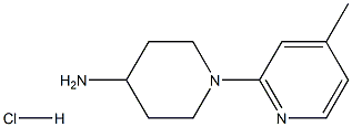 1-(4-Methylpyridin-2-yl)piperidin-4-amine hydrochloride 化学構造式