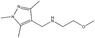(2-甲氧基乙基)[(三甲基-1H-吡唑-4-基)甲基]胺, , 结构式