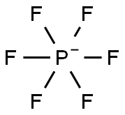 hexafluorophosphate ion,,结构式