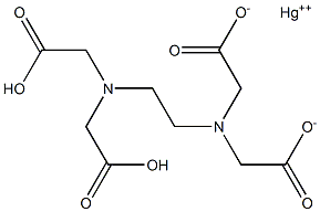 Mercury(II) dihydrogen EDTA Structure