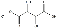 Potassium hydrogen tartrate Struktur