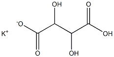 Potassium hydrogen tartrate 结构式