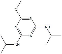 N2-N4-二异丙基-6-甲氧基-1,3,5-三嗪-2,4-二胺,,结构式
