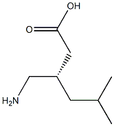 (S)-(+)-3-氨甲基-5-甲基-己酸,,结构式
