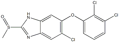 5-氯-6-(2,3-二氯苯氧基)-2-甲硫基-1H-苯并咪唑亚砜, , 结构式