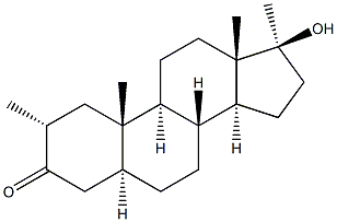2ALPHA,17ALPHA-DIMETHYL-17BETA-HYDROXY-5ALPHA-ANDROSTAN-3-ONE Struktur