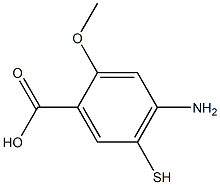 4-AMINO-5-MERCAPTO-2-METHOXYBENZOICACID Structure