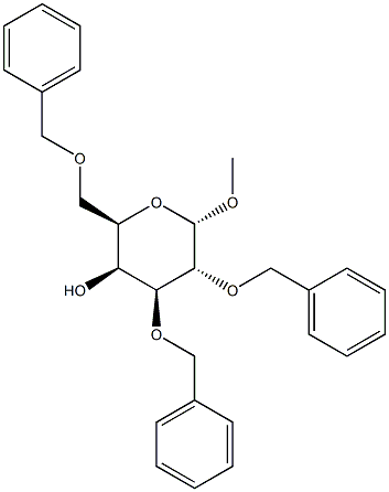 Methyl2,3,6-tri-O-benzyl-a-D-galactopyranoside 结构式