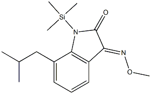 1H-Indole-2,3-dione, 7-isobutyl-1-(trimethylsilyl)-, 3-(O-methyloxime) Struktur