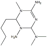 2-(1-Amino-3-methyl)butyl-4-amino-6-dimethylamino-s-triazine Structure