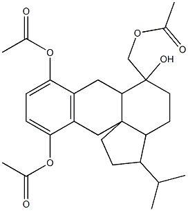 Cyclopenta[d]anthracene-6-methanol, 8,11-diacetoxy-6-hydroxy-3-isoprop yl-1,2,3,3a,4,5,6,6a,7,12-decahydro-, acetate