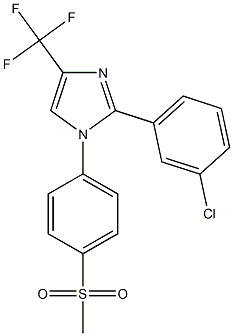 2-(3-chlorophenyl)-4-trifluoromethyl-1-(4-methylsulfonylphenyl)imidazole,,结构式