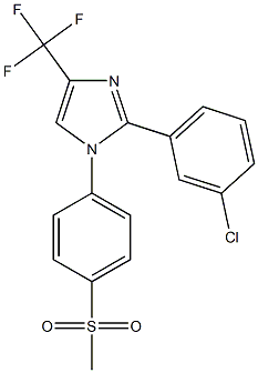  2-(3-chlorophenyl)-4-trifluoromethyl-1-(4-methylsulfonylphenyl)imidazole