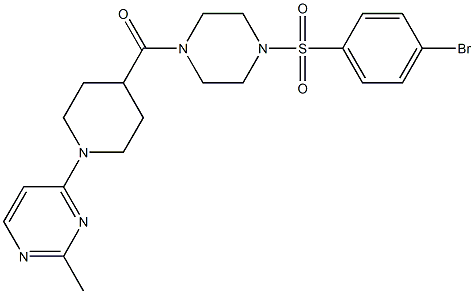 1-(2-methyl-4-pyrimidinyl)-4-(1-(4-bromophenylsulfonyl)piperazin-4-ylcarbonyl)piperidine Structure