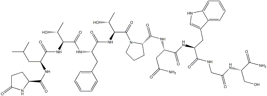  pyroglutamyl-leucyl-threonyl-phenylalanyl-threonyl-prolyl-asparaginyl-tryptophyl-glycyl-serinamide