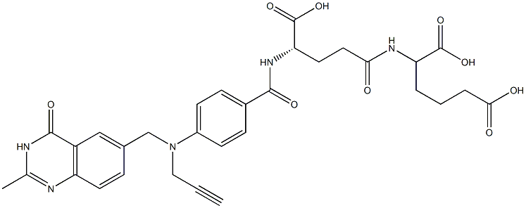 N-(N-(4-(N-((3,4-dihydro-2-methyl-4-oxo-6-quinazolinyl)methyl)-2-propynylamino)benzoyl)-gamma-glutamyl)-2-aminoadipic acid