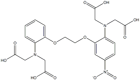 5-nitro-1,2-bis(2-aminophenoxy)ethane-N,N,N'N'-tetraacetic acid Structure