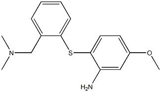 2-(2-dimethylaminomethylphenylsulfanyl)-5-methoxyphenylamine Struktur
