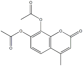 7,8-diacetoxy-4-methylcoumarin,,结构式