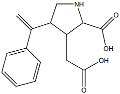2-carboxy-4-(1-phenylethen-1-yl)pyrrolidine-3-acetic acid 结构式